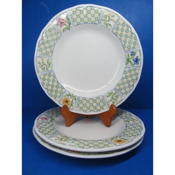 Noritake Homecraft 9233 Sonoma Trellis Set Of 3 Floral 8 1/2" Salad Plates GUC - Picture 8 of 8